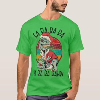 Camiseta Fa Ra RAWR Papais noeis engraçados e TREX Natal TR