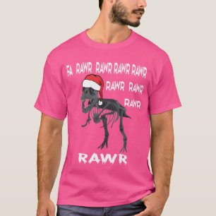 Camiseta Fa Rawr Rawr Funny T-Rex Dinosaur no Natal Feio