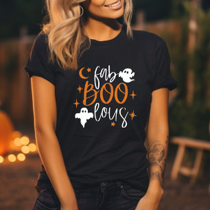 Camiseta Fab Boo Lous Engraçado Fantasmas no Dia das Bruxas
