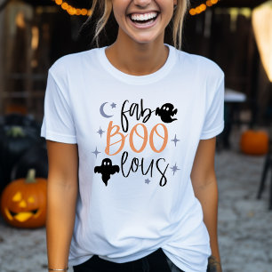 Camiseta Fab Boo Lous Engraçado Fantasmas no Dia das Bruxas
