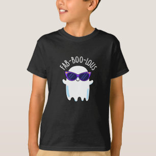 Camiseta Fab-Boo-Lous Funny Ghost Pun Dark BG