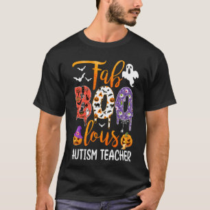 Camiseta Fab Boo Lous Professor Autismo Boo Fantasma Abóbor