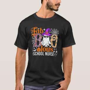 Camiseta Fab Boo Lous School Nurn Dia de as Bruxas engraçad