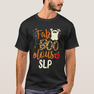 Camiseta Fab Boo Lous SLP Leopard Spookie Fumaça de Hallowe