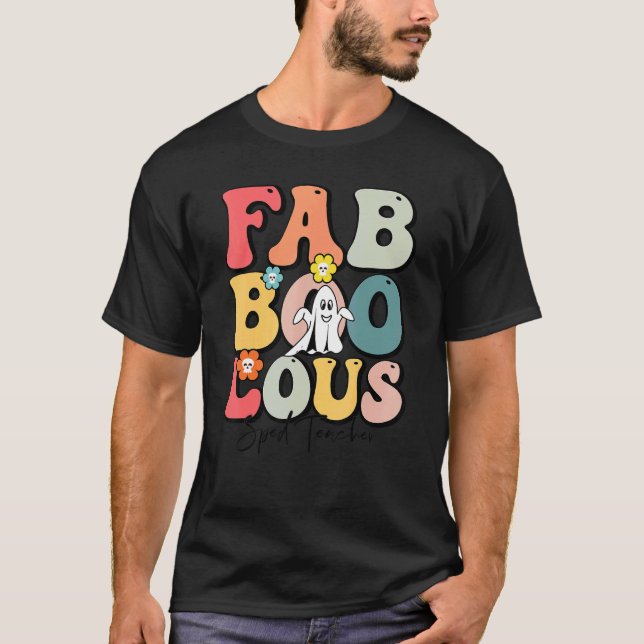 Camiseta Fab Boo Lous Sped Professora Leopard Spookeen (Frente)