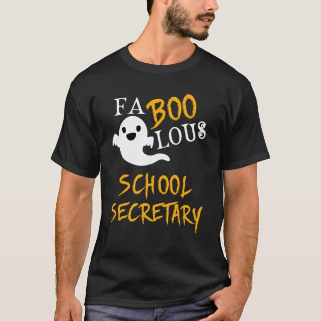 Camiseta Faboolosa Secretária da Escola Ghost Halloween (Frente)