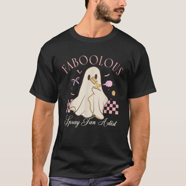 Camiseta Fabooloso Artista de Bronzeamento Fantasma Hallowe (Frente)