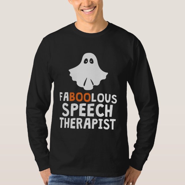 Camiseta Faboolous Fabulous Speech Therapist Teacher Hallow (Frente)