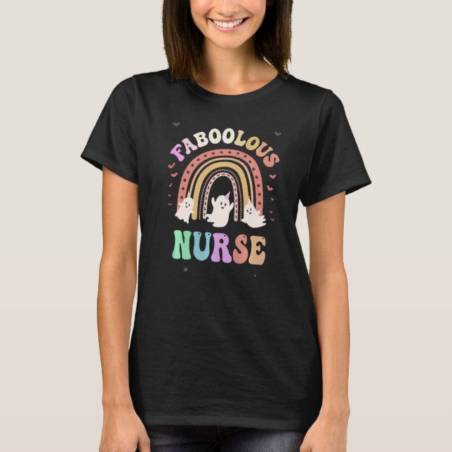 Camiseta FaBOOlous NURSE Fume Este É Meu Premium Spooky (Frente)