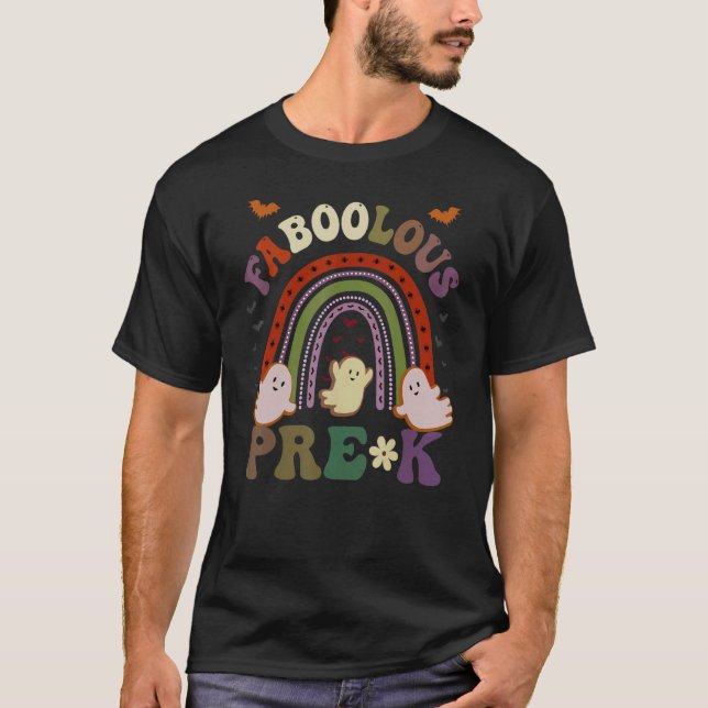 Camiseta FaBOOlous PRE K TEACHER Figurume Este É Meu Spook (Frente)
