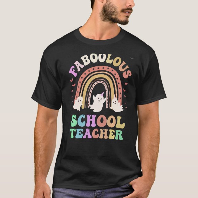 Camiseta FaBOOlous SCHOOL TEACHER Figurume Este É Meu Spook (Frente)