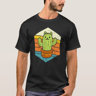 Camiseta Fábrica De Gatos De Catcus Retro Para Jardim Mascu