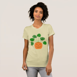Camiseta Fábrica de Monstera do Halloween em Pumpkin