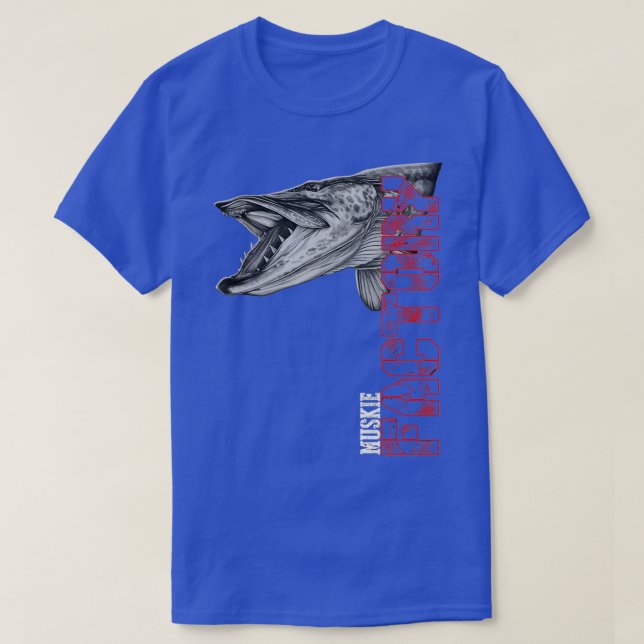 Camiseta Fábrica de Muskie de Pesca Musky (Frente do Design)