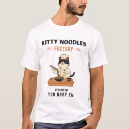 Camiseta Fábrica de Noodles de gatinho