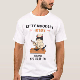 Camiseta Fábrica de Noodles de gatinho