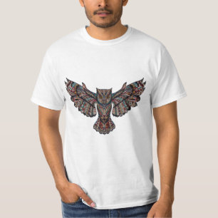 Camiseta fábrica de vidro de coruja metallizadora