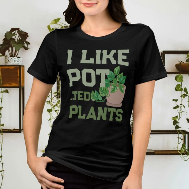 Camiseta Fábrica Engraçada Eu Gosto De Plantas Potentes (Criador carregado)