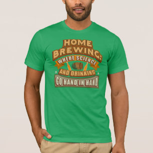 Camiseta Fabricação de cerveja: Onde a ciência e o beben