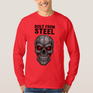 Camiseta Fabricado a partir de aço - Crânio cibernético com
