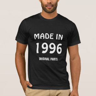 Camiseta "Fabricado em 1996, Peças Originais" 