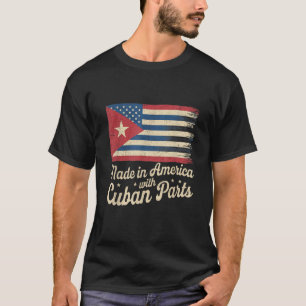 Camiseta Fabricado Na América Com Peças Cubanas Com O USA F