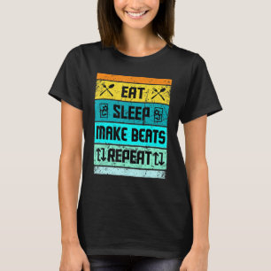Camiseta Fabricante De Beat Do Produtor De Música Vintage R