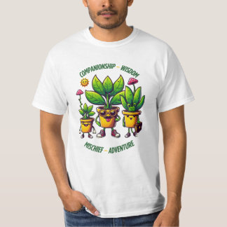 Camiseta Fábricas Divertidas Amigos: Companhia Entre Sabedo