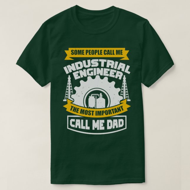 Camiseta Fabrico Pai industrial Engenheiro Padre Gift (Frente do Design)