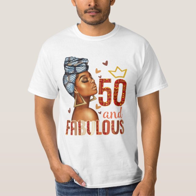 Camiseta Fabulosa 50ª mulher de aniversário (Frente)