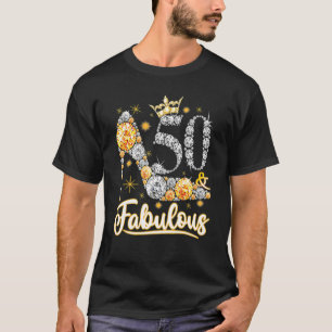 Camiseta Fabulosa Coroa Diamante de 50 Anos de Idade