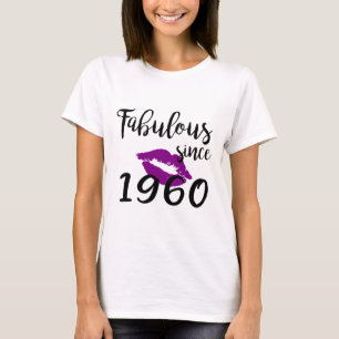 Camiseta Fabulosa Desde 1960, Lábios De Mulheres De Beijo G