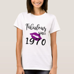 Camiseta Fabulosa Desde O Aniversário De 1970 As Mulheres