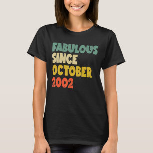 Camiseta Fabulosa Desde Outubro De 2002 Menina Bir