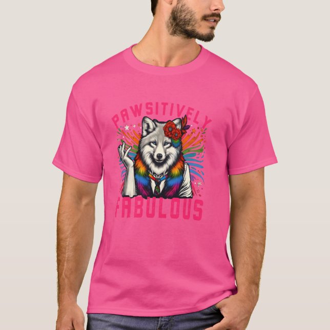 Camiseta Fabulosa Furry Fox Wolf Fursona Fandom (Frente)