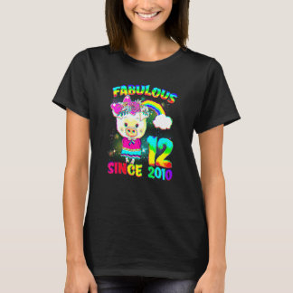 Camiseta Fabulosa Garota de Porcos Fabulosa, 12 de Aniversá