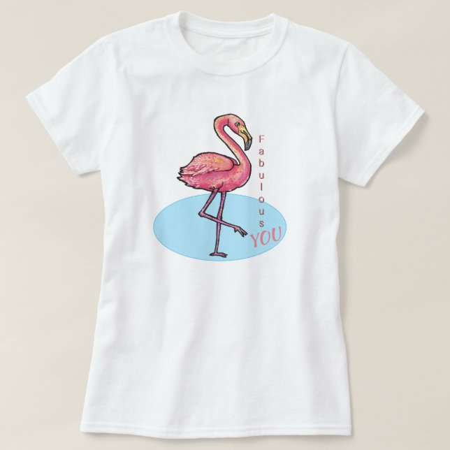 Camiseta Fabulosa mulheres flamingas (Frente do Design)