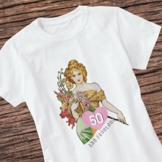 Camiseta Fabuloso 50, Festa, Deusa da Primavera, Arte Vinta