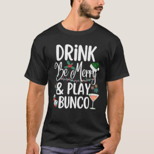 Camiseta Fabuloso Bebendo Bunco Natal Xmas Lights Group M