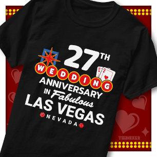 Camiseta Fabuloso Casal de Casamento de 27º Aniversário de