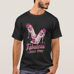 Camiseta fabuloso desde 1981 Heels as mulheres 43º aniversá