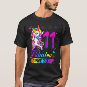 Camiseta Fabuloso Desde 2011 Crianças 11 Aniversário De 11