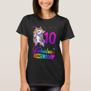 Camiseta Fabuloso Desde 2012 Crianças 10º Aniversário 10 An