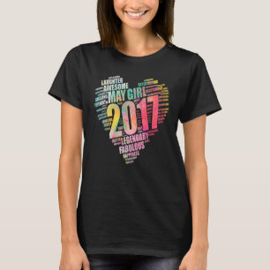 Camiseta Fabuloso May Girl 2017, Um Grande 5 de Cardíaco