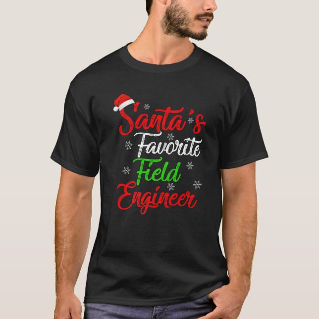 Camiseta Fabuloso Natal De Engenheiro Favorito Para Papais  (Frente)