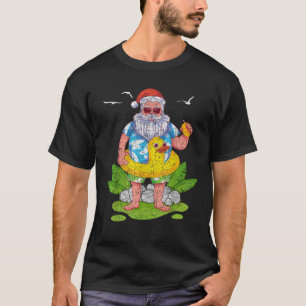 Camiseta Fabuloso Natal Tropical Santa Claus Havaiano