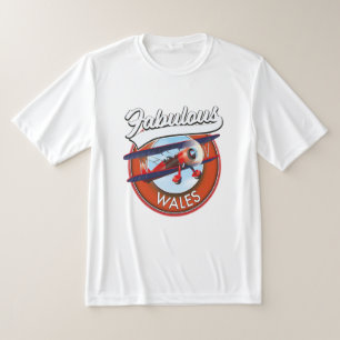 Camiseta Fabuloso patch de viagem do estilo retrô Wales