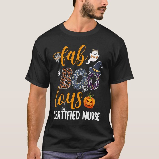 Camiseta Fabulous Nurse Costume Faboolous Certified Nurse H (Frente)