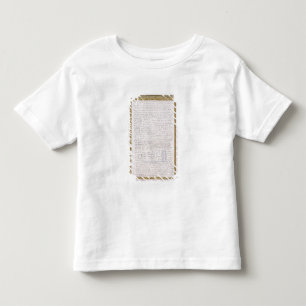 Camiseta Fac-símile de uma letra de Elizabeth mim a