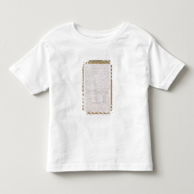 Camiseta Fac-símile de uma letra de Elizabeth mim a (Frente)